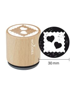 Woodies stamp - Cœurs