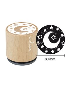 Woodies stamp - Lune et étoiles