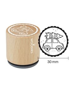 Woodies stamp - Voiture avec sapin de Noël