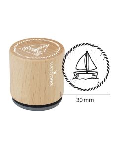 Woodies stamp - Bateau à la main voile