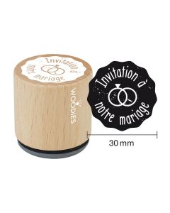 Woodies stamp - Invitation à la main notre mariage