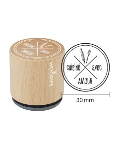 Woodies stamp - Cuisiné avec amour